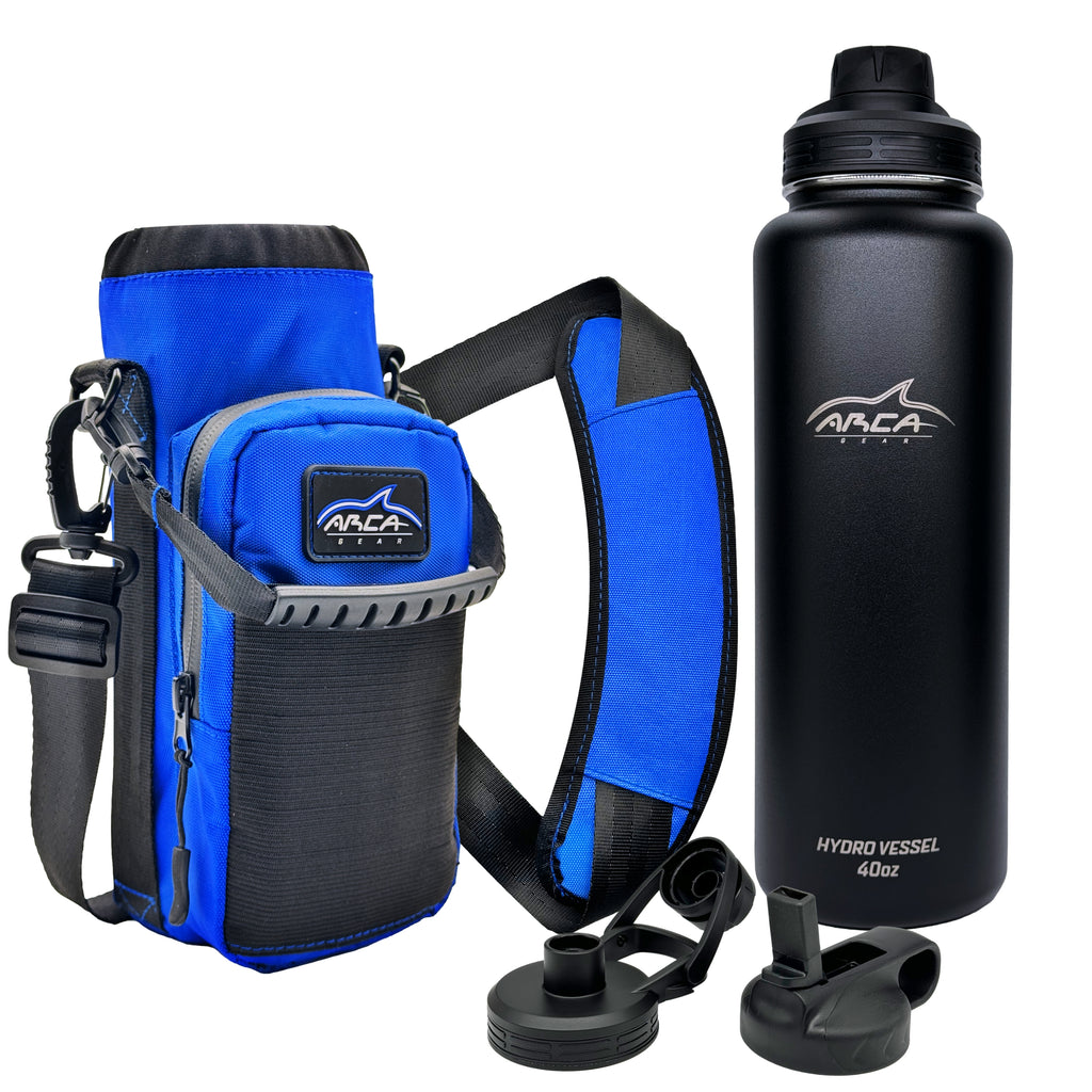 Arca Gear 40 oz Insulated Water Bottle Sling Hydro Carrier w Handle,  Shoulder