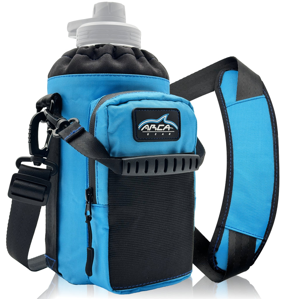 64 oz Arca Gear Hydro Carrier Blue Insulated Water Bottle Sling w/Carry  Handle E