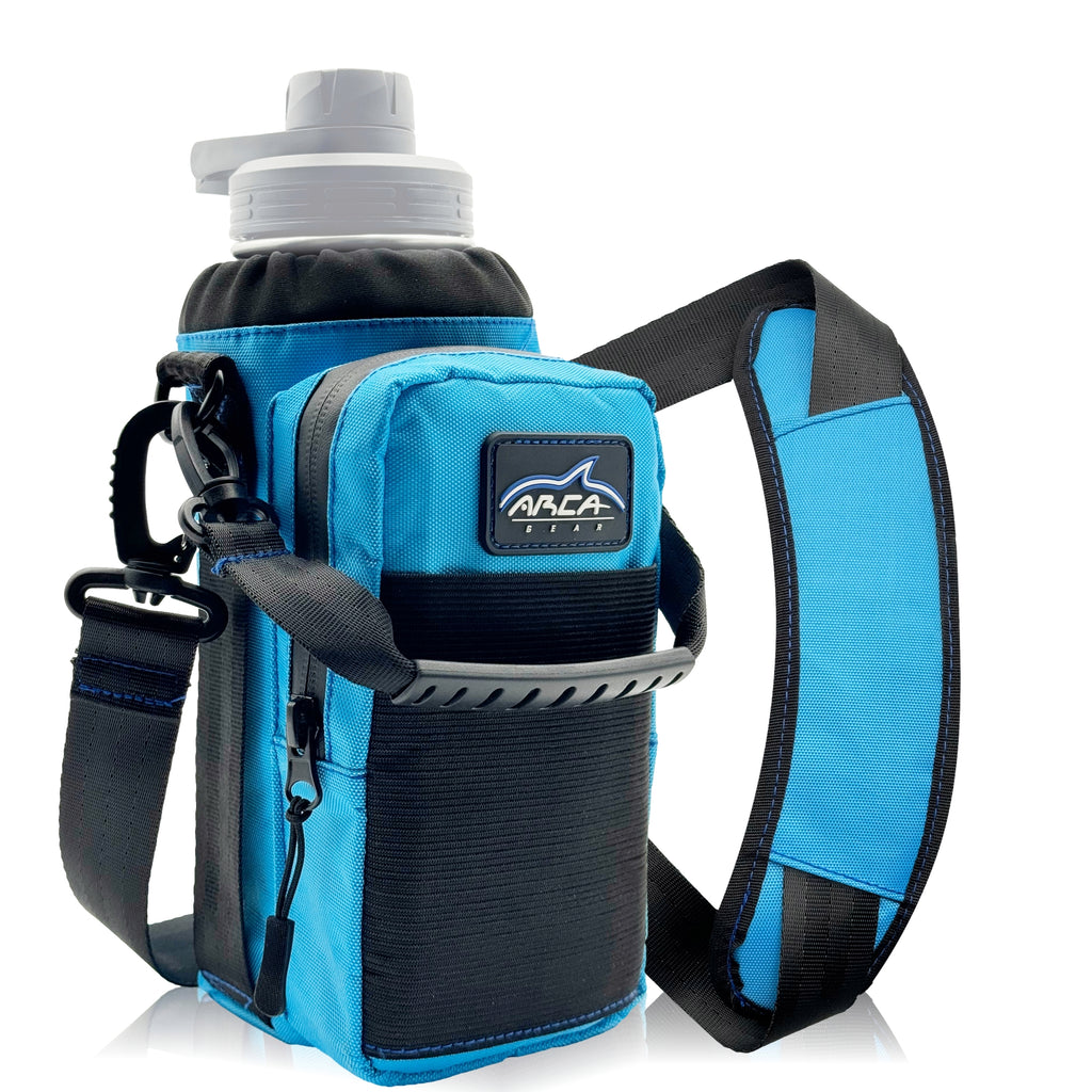 Arca Gear 64 oz Hydro Carrier - Insulated Water Bottle Sling w/Carry  Handle, Shoulder Strap, Wallet and Two Pouches - The Perf 