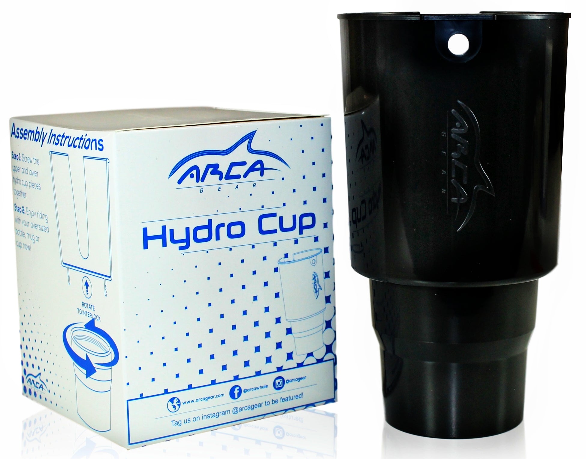 Arca Gear Hydro Cup - Car Cup Holder Adapter for Large Water Bottles